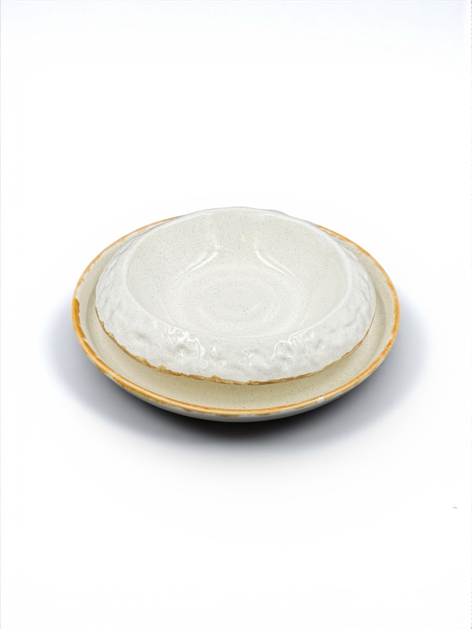 Talerz z rantem 25 cm Creamy